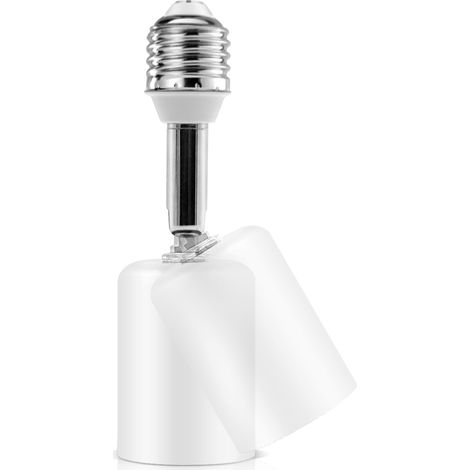 Prolongateur de douille d'ampoule en céramique e27, support de lampe à visser de 3,5 pouces pour lampes de table, plafonniers, éclairage suspendu, utilisation intérieure et extérieure Blanc 1 (1/5)
