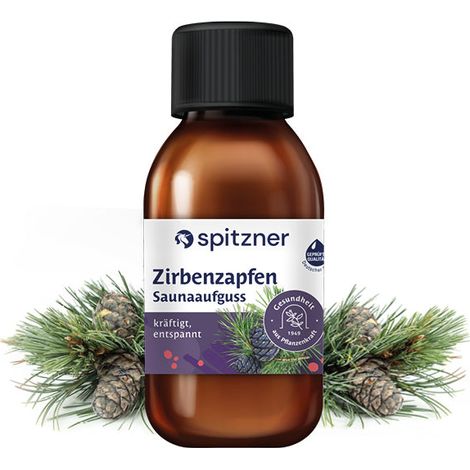 Spitzner Saunaaufguss Zirbenzapfen 125 ml Hydro Sauna Aufguss Gesundheitsaufguss