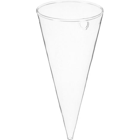 Vase mural UPKOCH en verre transparent, grand format conique, idéal (1/5)