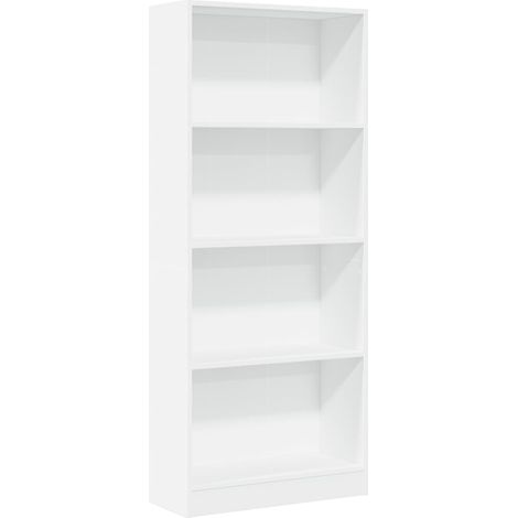 Bookcase White 60x24x143 cm Engineered Wood vidaXL