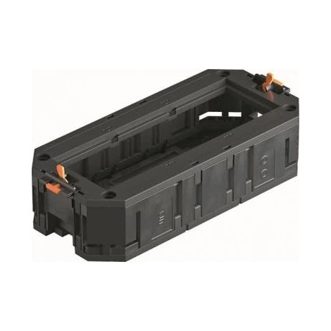 OBO Bettermann Soporte universal para 3 dispositivos Modul45 165x76x40 Poliamida negro grafito RAL 9011, 7408723