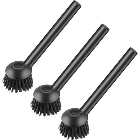 Vicloon Spülbürsten-Set, 3er-Pack Küchenbürsten mit robusten Borsten für die gründliche Reinigung von Geschirr, Töpfen und Spülbecken, Schwarz (1/5)