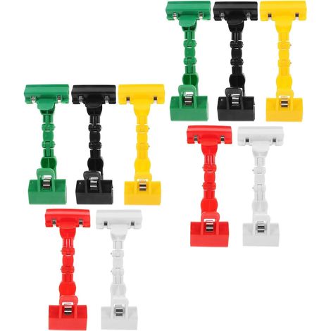 Clips pour exposition de double face prix, 10 pièces en plastique (1/5)
