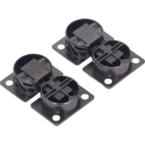 Lot de 2 charnières invisibles à ouverture vers le bas à 90°, pour portes de placard suspendues, noires. (1/5)