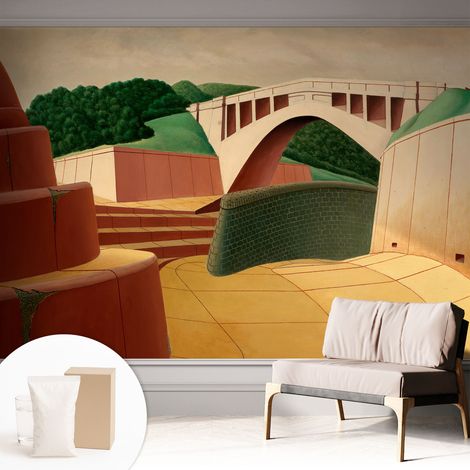 Papier peint intissé mural installation rapide du papier peint durable et résistante - Colle incluse gratuite Paysage paisible 312x219 cm (1/5)