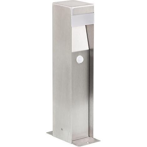 Lampe jardin en inox brossé LED 1,8 W - 200 lm, 400 mm 2 prises, détecteur de mouvement (1/5)