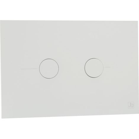 JTP Metal Pneumatic Dual Flush Plate - Matt White (1/2)