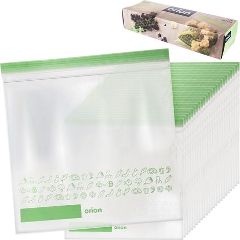 Bolsas de alimentos Ziplock 25x24 cm 25 uds. (1/5)