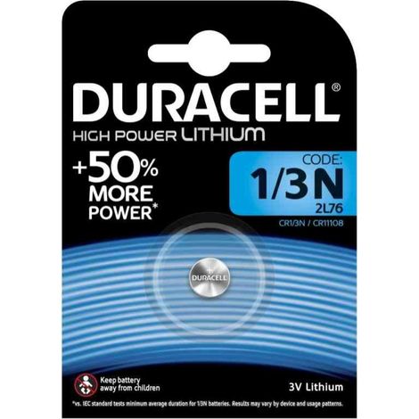 Blister da 1 pila a bottone al litio 3V 160mAh Duracell - 1/3N (1/2)