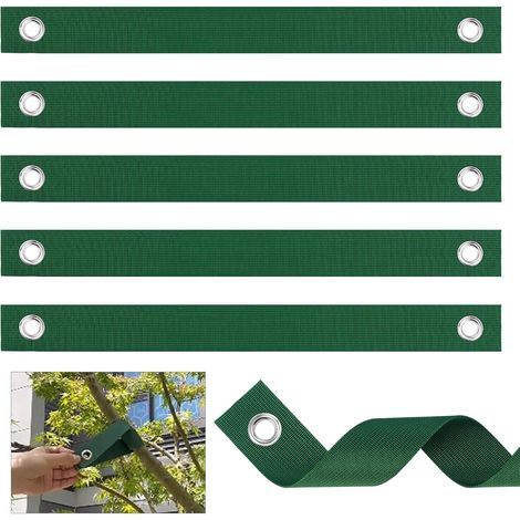 Lot de 12 sangles d'arbre avec œillets pour tuteur/tuteur/tuteur/tuteur/tuteur/plantation (1/5)