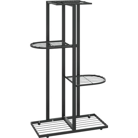 Portavaso portafiori 4 livelli 43 x 22 x 76 cm metallo nero 020045160
