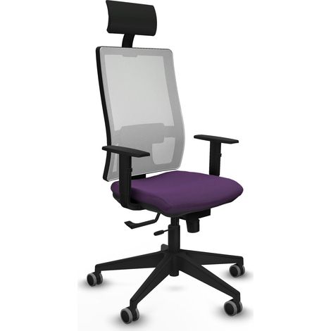 Silla de Oficina con Cabecero Piqueras y Crespo 1D066G1 Morado
