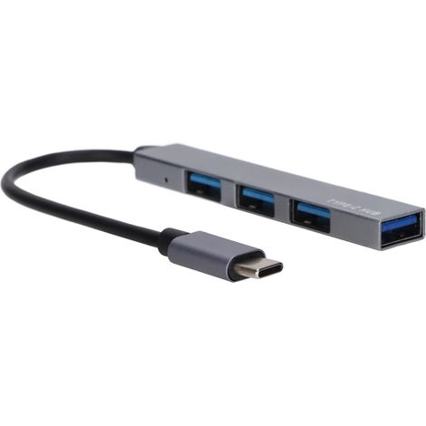 Erweiterungsdock TYPEC Mini Plug and Play USB 2.0 USB 3.0 Hub 1 Drag 4 Erweiterungsdock (Grau) (1/5)