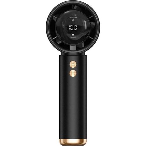 Ventilateur turbo portable USB-C – Mini ventilateur rechargeable avec batterie 1200 mAh, noir