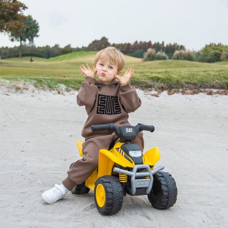 ATV Électrique Voiture Quad Alimentée par Batterie 6V avec Son de Klaxon Phare LED Pédale et Roues à Filet pour 18-36 Mois Jaune (1/3)