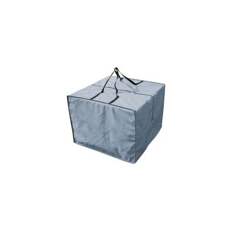 QORVA-Sac de rangement coussins 81x81x61cm – Tissu oxford 210D étanche – Fermeture éclair et poignées – Housse pour mobilier extérieur - 81cmx81cmx61cm
