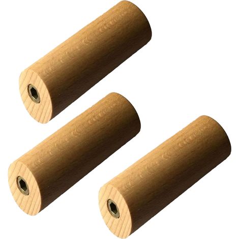3 pcs Crochets Muraux en Bois Porte-Manteaux Vintage Robustes Forte Capacité de Charge pour Chambre Entrée Porte (1/5)
