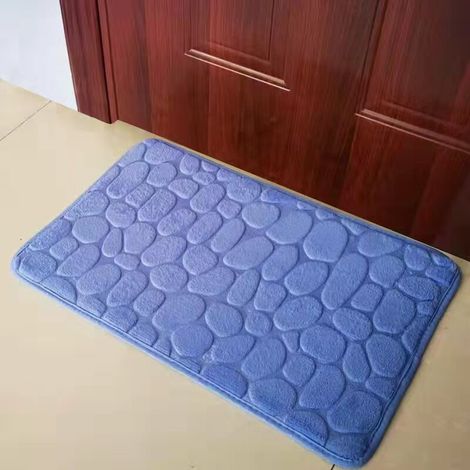 Tappetini da bagno in memory foam, tappeti da bagno con motivo a ciottoli, tappetini da bagno super assorbenti, tappeti da bagno lavabili in lavatrice - Crezuo