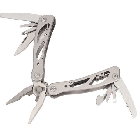 Pince multifonction 11 en 1, 15 cm, pliable, professionnelle, en acier inoxydable, idéale pour le camping et les activités de plein air. (1/5)