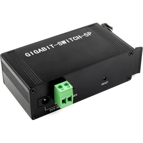 Industrial Grade 5P Gigabit Ethernet Switch, IEEE 802.3X-Compliant Full-Duplex 10/100/1000M Connection, DIN Rail Mount (1/5)