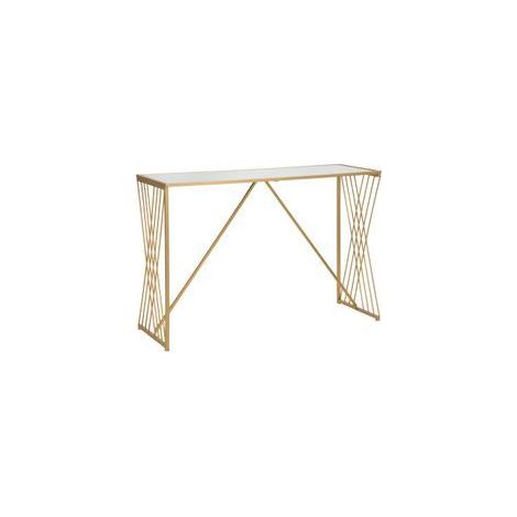 Console Easy métal doré miroir design minimaliste (1/5)