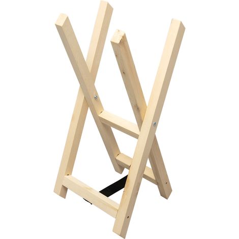 Werka Pro – Chevalet en bois pour sciage de bûches – 2 supports robustes – Dimensions déplié 40x35x65cm – Matériau bois de sapin