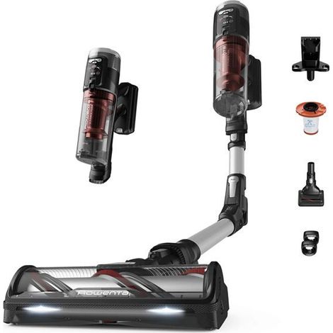 Aspirapolvere a traino senza fili Rowenta X Force Flex 13.60 RH9A76E0 rosso tannino e alluminio 4,06 kg
