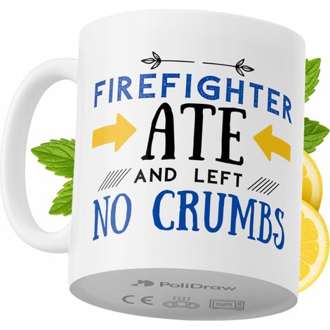 Mug humoristique pour pompier, avec un texte amusant et un design graphique original. Idéal pour les anniversaires, les fêtes et les occasions spéciales. Mug premium pour la maison, le bureau et le tr (1/5)