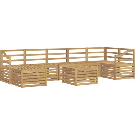 Set di divani da esterno 8 pz 8-Posti Bianco vidaXL (1/5)