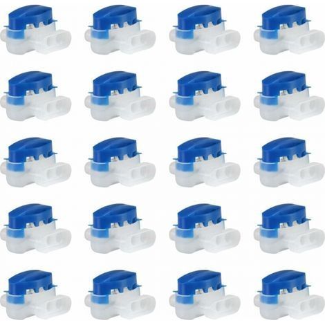 Packung mit 20 wasserdichten Kabelverbindern für Mähroboter – Einfache Reparatur von bis zu 3 Drähten – Für Kabel von 0,5 mm² bis 1,5 mm² (1/5)