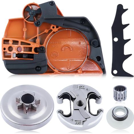 Couvercle d'embrayage avec pignon pour tronçonneuse Husqvarna 445 450, couverture d'embrayage ADEFOL, arrêt à griffes, pignon, embrayage, roulement à aiguilles, pièces de rechange, accessoires pour tr (1/5)