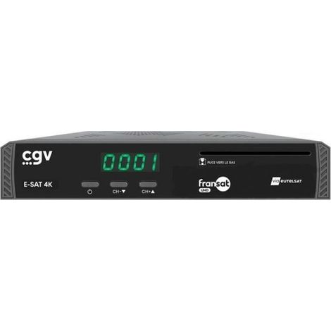 Décodeur satellite 4K UHD – Récepteur-enregistreur TNT avec fonction timeshifting – Compatible EUTELSAT FRANSAT – HDMI 2160p – CGV (1/4)