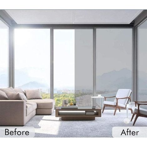 Film pour fenêtre - - Miroir 99 - Anti-Chaleur - Anti-UV - Protection de la Vie Privée (45x200 cm) (1/4)