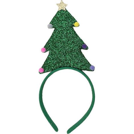 Bandeau en forme de sapin de Noël, accessoire de coiffure et de fête pour enfants et adultes (vert)-Green (1/2)
