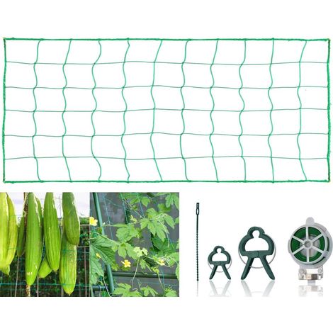 Filet de Jardin, Filet à Plantes Grimpantes,Filet Potager Grimpant,pour Récolte Filet Anti-Oiseaux pour Plantes Grimpantes, Concombres, Tomate(1,8 m x 1,8 m, 10 cm) (1/5)