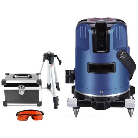 Livella laser auto livellante con cavalletto/treppiede a batteria Li-ion 4V in valigetta