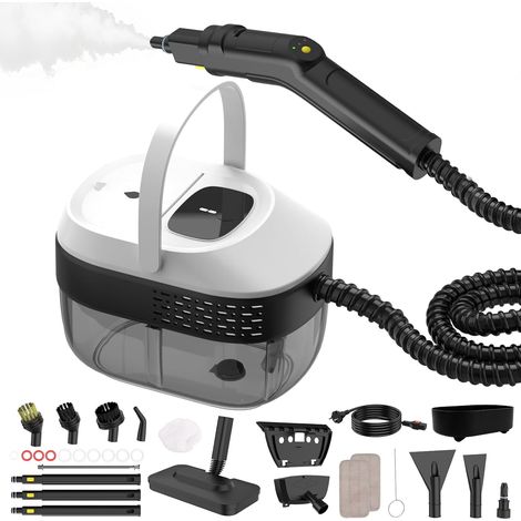 1 Nettoyeur Vapeur, Réservoir 1,6 L, Chauffe 15 Secondes, Pression 3 Bar, 17 Accessoires, Pour Sols Et Fenêtres