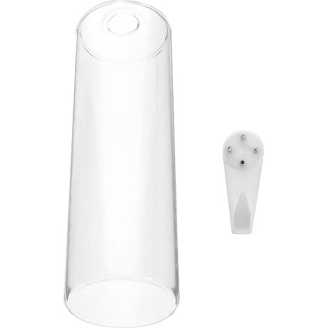 Vase mural en verre transparent pour plantes et fleurs, design cylindrique moderne, surface lisse (1/5)
