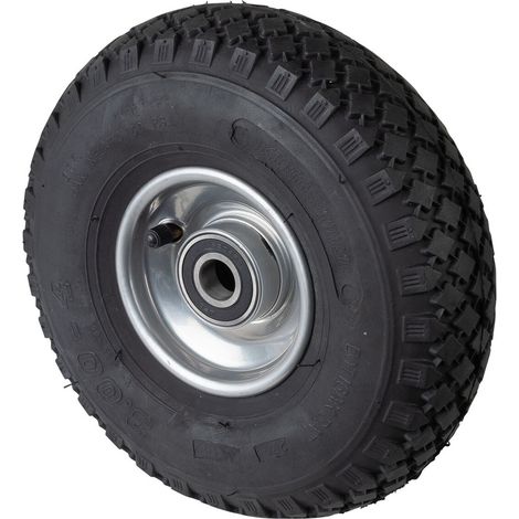 BS Rollen BS Luftrad C95, Rad-Ø 260 mm, Radbreite 85 mm, Tragkr. 170 kg, Kugellager, Lauffl. Gummi schwarz, Stollenprofil, Nabenlänge 50 mm, Achsloch-Ø 20 mm (1/2)