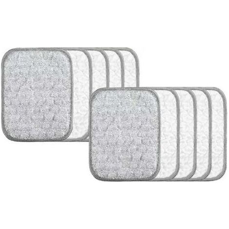 Pair Lot de 10 chiffons de vaisselle polyvalents en fil métallique réutilisable pour nettoyer l'humidité et le sec, torchons ronds anti-rayures pour cuisine, éviers, casseroles, poêles(Couleur aléatoi (1/5)