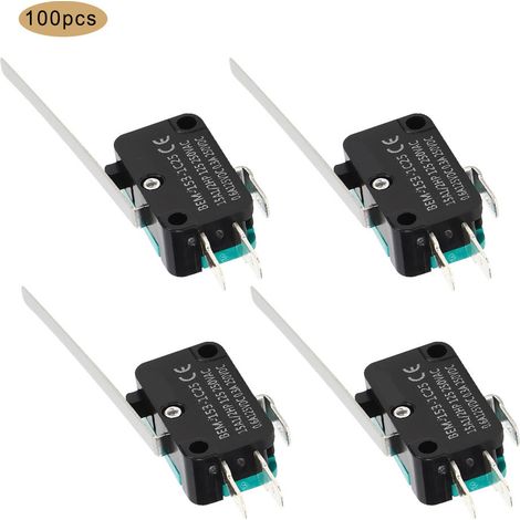 100 Stück BEM Mikroschalter 250VAC 15A Mikroschalter Selbstrückstellungsmodus für elektronische Geräte 153'1C25 (1/5)