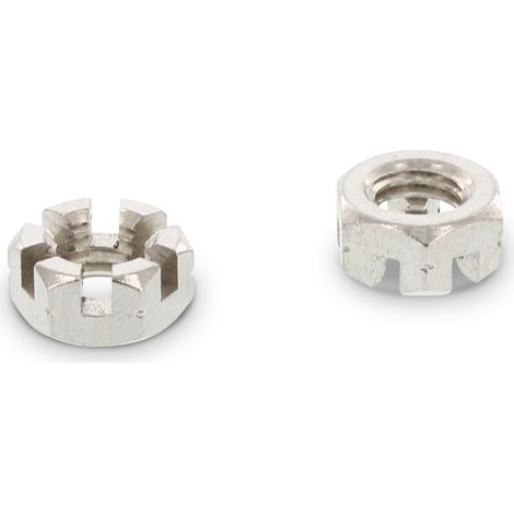 Écrou hexagonale à CRENEAUX Inox A2 M8 - 1 pièce (1/2)