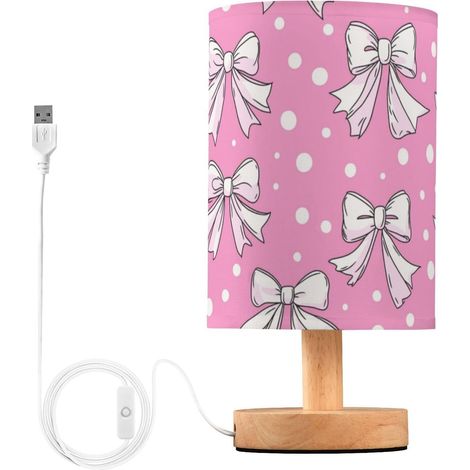 Kcldeci Lampe de chevet avec nœuds en ruban pour chambre à (1/5)
