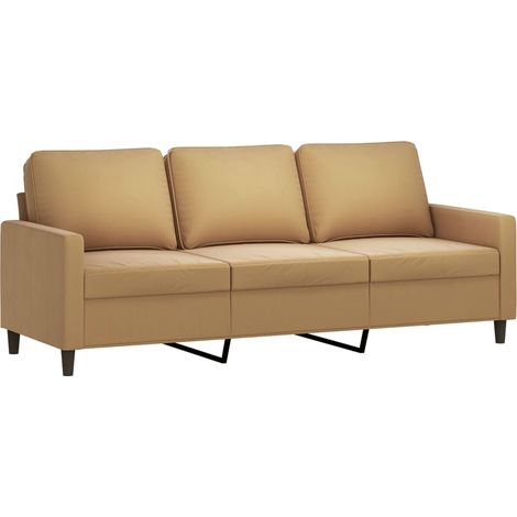 Canapé à 3 places,Sofa pour Salon,Banquette Marron 180 cm Velours CFW651439 (1/5)