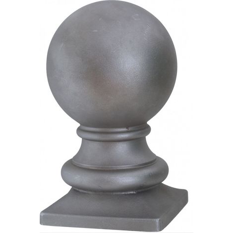 Boule creuse sur socle - Hauteur 75mm Diamètre 46mm Largeur de la base 42mm - Acier moulé - À souder - DECO FER FORGE
