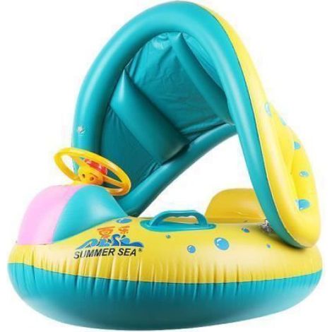 Bouée Bébé - PVC Écologique - Pour Enfants 3 Mois à 36 Mois - Jaune - 1 Pièce (1/4)