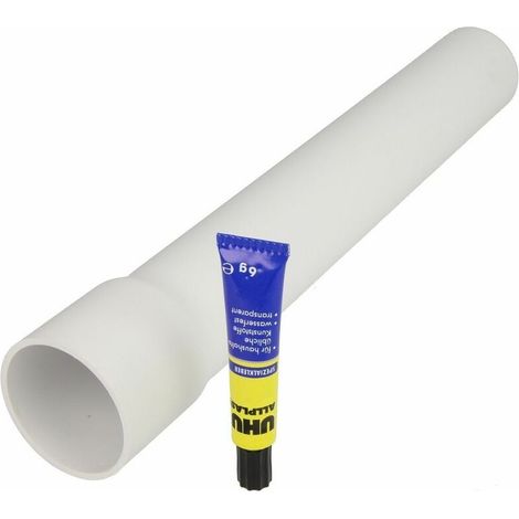 Rallonge tuyau d'écoulement diamètre 44 mm blanc, 300 mm