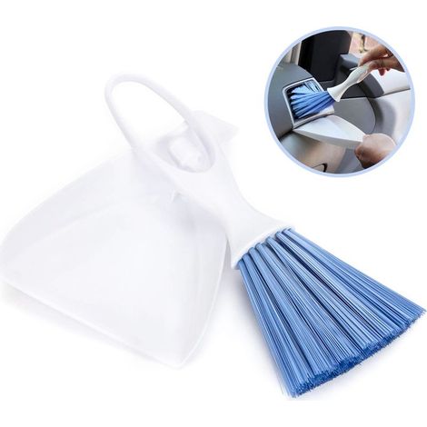 Brosse de nettoyage portable multifonctionnelle en plastique pour grilles d'aération de voiture, brosse douce pour climatiseur, outil de nettoyage à poussière (1/5)