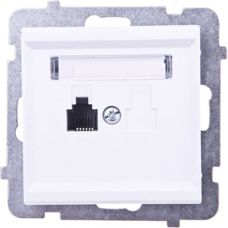 Sonata Einzel-Telefonbuchse, mattweiß GPT-1R/m/75