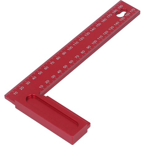 Équerre de positionnement en alliage d'aluminium règle L claire graduée outil de menuisier pour coupe et traçage (1/5)